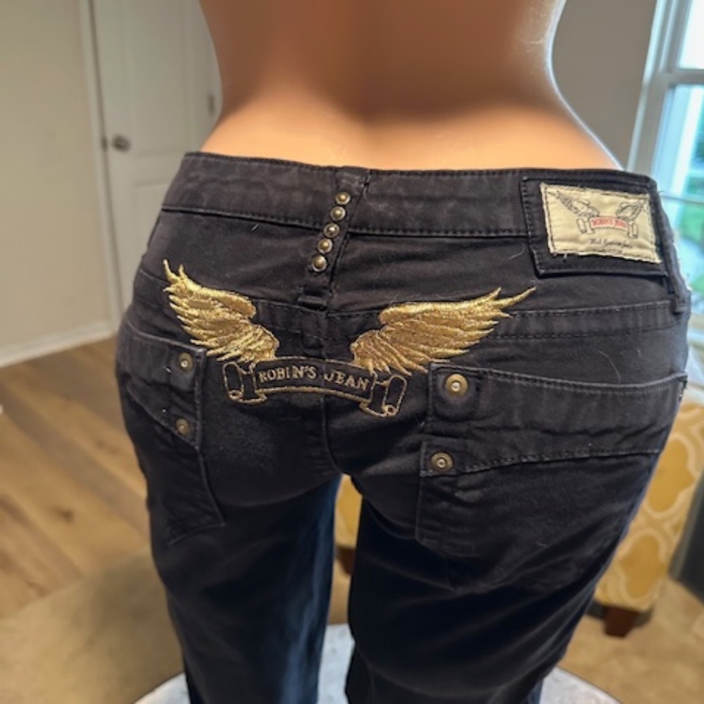Robin's jeans black size 27  30" inseam  boot cut great condition